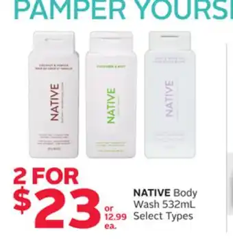 Rexall NATIVE Body Wash offer