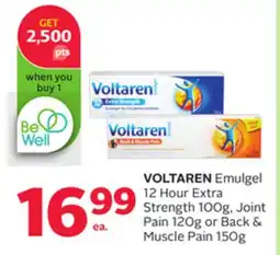 Rexall VOLTAREN Emulgel 12 Hour Extra Strength 100g, Joint Pain 120g or Back & Muscle Pain 150g offer