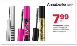 Rexall ANNABELLE Skinny Mascara, BigShow Mascara or BigShow Electro Mascara offer