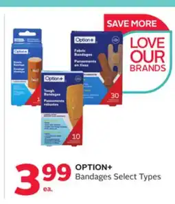 Rexall OPTION + Bandages offer