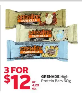 Rexall GRENADE High Protein Bars offer