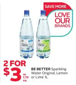 Rexall BE BETTER Sparkling Water Original, Lemon or Lime offer