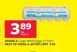 Rexall GRADE A Large White Eggs offer