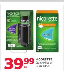 Rexall NICORETTE QuickMist or Gum 105' s offer