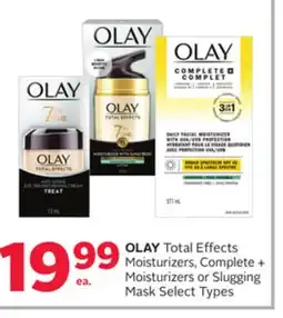 Rexall OLAY Total Effects Moisturizers, Complete + Moisturizers or Slugging Mask offer