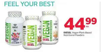 Rexall DIESEL Vegan Plant-Based Nutritional Powders offer