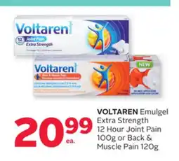 Rexall VOLTAREN Emulgel Extra Strength 12 Hour Joint Pain 100g or Back & Muscle Pain 120g offer