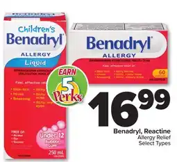 PharmaChoice Benadryl, Reactine Allergy Relief offer