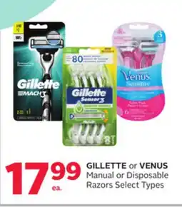 Rexall GILLETTE or VENUS Manual or Disposable Razors offer