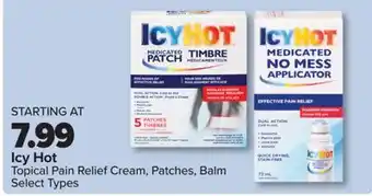 PharmaChoice Icy Hot Topical Pain Relief Cream, Patches, Balm offer