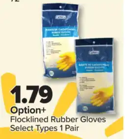 PharmaChoice Option+ Flocklined Rubber Gloves offer