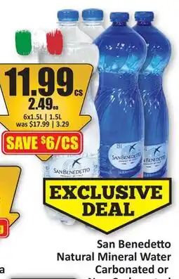 Starsky San Benedetto Natural Mineral Water Carbonated or Non Carbonated offer