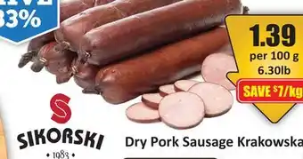 Starsky Dry Pork Sausage Krakowska offer