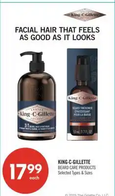 Shoppers Drug Mart KING-C-GILLETTE BEARD CARE PRODUCTS offer
