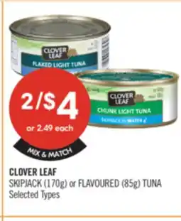 Shoppers Drug Mart CLOVER LEAF SKIPJACK (170g) or FLAVOURED (85g) TUNA offer