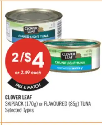 Shoppers Drug Mart CLOVER LEAF SKIPJACK (170g) or FLAVOURED (85g) TUNA offer