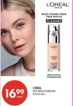 Shoppers Drug Mart L'ORÉAL TRUE MATCH FOUNDATION offer