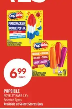 Shoppers Drug Mart POPSICLE NOVELTY BARS 18's offer