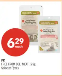 Shoppers Drug Mart PC FREE FROM DELI MEAT 175g offer