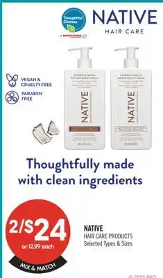 Shoppers Drug Mart NATIVE HAIR CARE PRODUCTS offer