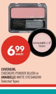 Shoppers Drug Mart COVERGIRL CHEEKERS POWDER BLUSH or ANNABELLE MATTE EYESHADOW offer