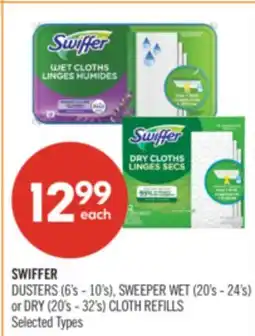 Shoppers Drug Mart SWIFFER DUSTERS (6's - 10's), SWEEPER WET (20's - 24's) or DRY (20's - 32's) CLOTH REFILLS offer