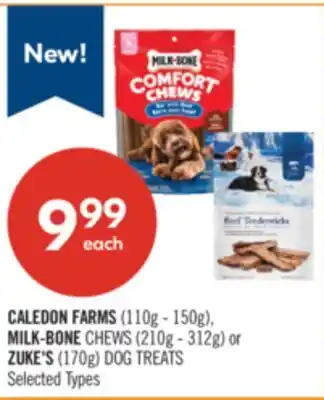 Shoppers Drug Mart CALEDON FARMS (110g - 150g), MILK-BONE CHEWS (210g - 312g) or ZUKE'S (170g) DOG TREATS offer