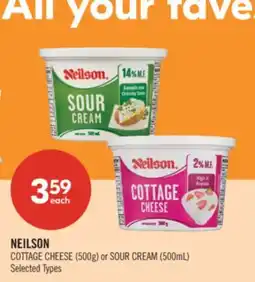 Shoppers Drug Mart NEILSON COTTAGE CHEESE (500g) or SOUR CREAM (500mL) offer