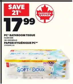 Independent City Market PC BATHROOM TISSUE, 30 = 100 ROLLS offer