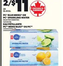 Independent City Market PC BLUE MENU OR PC SPARKLING WATER, 12X355 ML offer