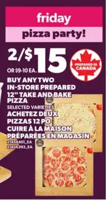 Independent City Market BUY ANY TWO IN-STORE PREPARED 12 TAKE AND BAKE PIZZA offer