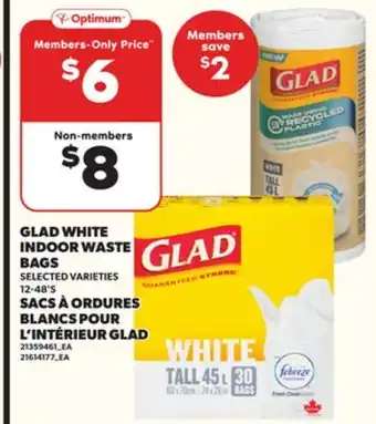Independent City Market GLAD WHITE INDOOR WASTE BAGS, 12-48'S offer