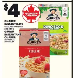 Independent City Market QUAKER INSTANT OATS, 232-344 G offer