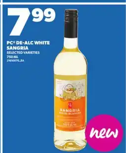 Independent City Market PC DE-ALC WHITE SANGRIA, 750 ML offer