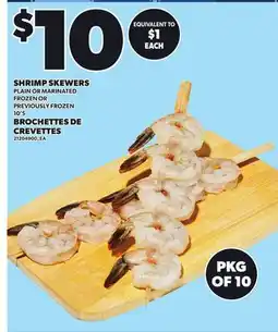 Independent City Market SHRIMP SKEWERS, 10'S, PKG OF 10 offer