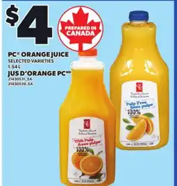 Independent City Market PC ORANGE JUICE, 1.54 L offer