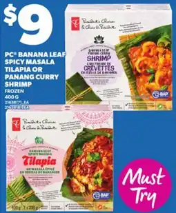 Independent City Market PC BANANA LEAF SPICY MASALA TILAPIA OR PANANG CURRY SHRIMP, 400 G offer