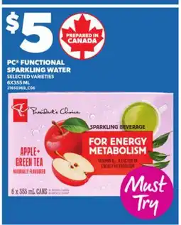 Independent City Market PC FUNCTIONAL SPARKLING WATER, 6X355 ML offer