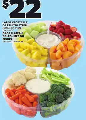 Independent City Market LARGE VEGETABLE OR FRUIT PLATTER, 1.58-2.2 KG offer