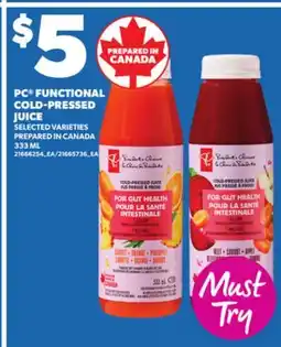 Independent City Market PC FUNCTIONAL COLD-PRESSED JUICE, 333 ML offer