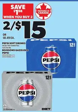 Independent City Market PEPSI SOFT DRINKS, 12X355 ML offer