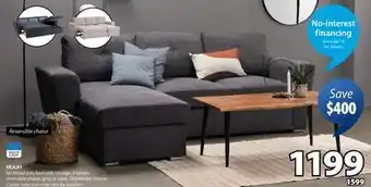 JYSK VEJLBY Sectional sofa bed offer