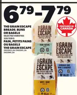 Independent City Market THE GRAIN ESCAPE BREADS BUNS OR BAGELS, 328/528 G offer