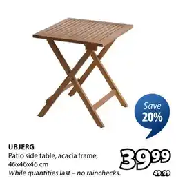 JYSK UBJERG Patio side table offer