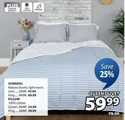 JYSK SUNNDAL Natural duvet offer