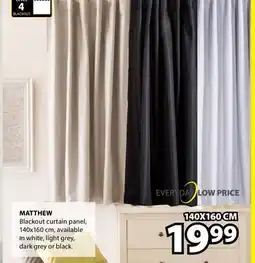 JYSK MATTHEW Blackout curtain panel offer