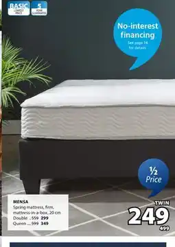 JYSK MENSA Spring mattress offer