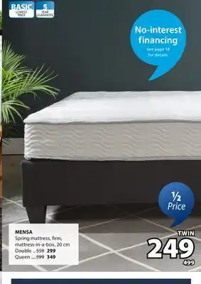 JYSK MENSA Spring mattress offer