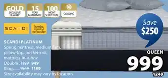 JYSK SCANDI PLATINUM Spring mattress offer