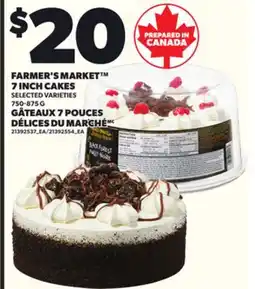 Independent City Market FARMER'S MARKET 7 INCH CAKES, 750-875 G offer